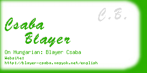 csaba blayer business card